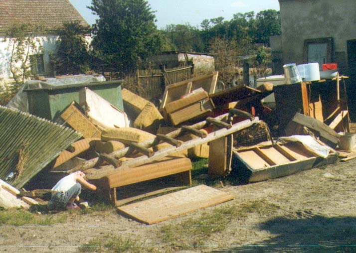 zalany budynek w Lubszy 30.07.1997