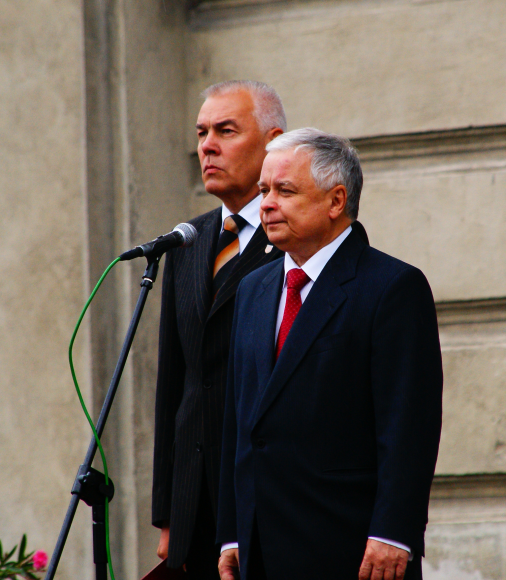 Starosta M.Stefanski i prezydent L.Kaczyński