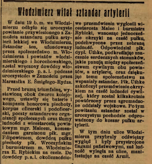 wycinki o Włodzimierzu 1938
